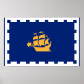 Impression encadrée avec le drapeau de la ville de (Devant)