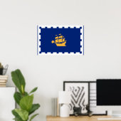 Impression encadrée avec le drapeau de la ville de (Bureau à domicile)