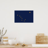 Impression encadrée avec le drapeau de l'Alaska, U (Cuisine)