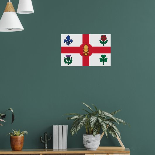 Impression encadrée avec le drapeau de Montréal, C (Salon 1)