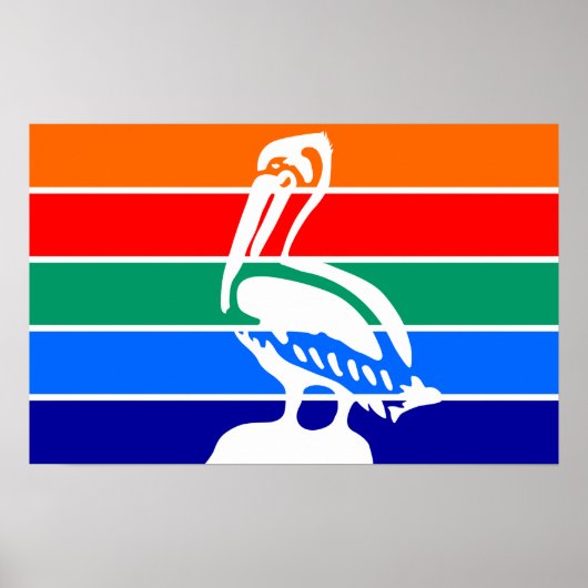 Impression encadrée avec le drapeau de Saint-Péter (Devant)