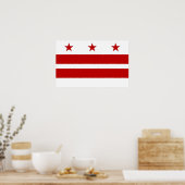 Impression encadrée avec le drapeau de Washington  (Cuisine)