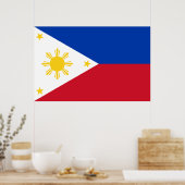 Impression encadrée avec le drapeau des Philippine (Cuisine)
