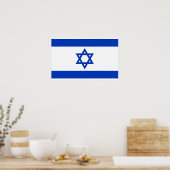 Impression encadrée avec le drapeau d'Israël (Cuisine)