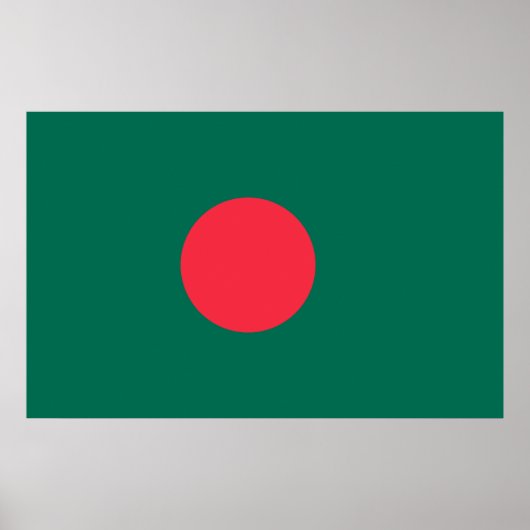 Impression encadrée avec le drapeau du Bangladesh (Devant)