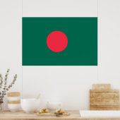 Impression encadrée avec le drapeau du Bangladesh (Cuisine)