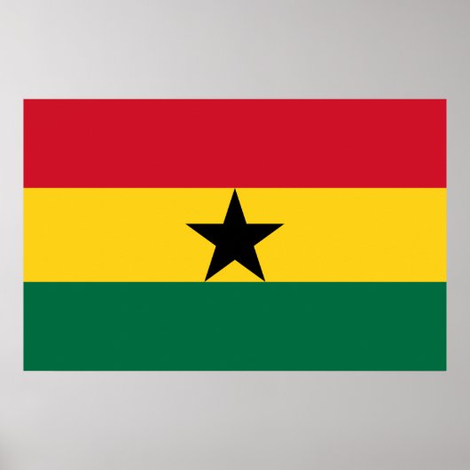 Impression encadrée avec le drapeau du Ghana (Devant)