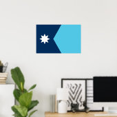 Impression encadrée avec le drapeau du Minnesota, (Bureau à domicile)