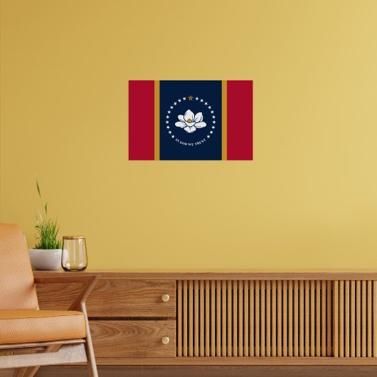 Impression encadrée avec le drapeau du Mississippi (Salon 2)