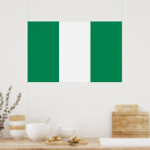 Impression encadrée avec le drapeau du Nigeria (Cuisine)
