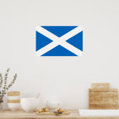 Impression encadrée avec le drapeau écossais (Cuisine)