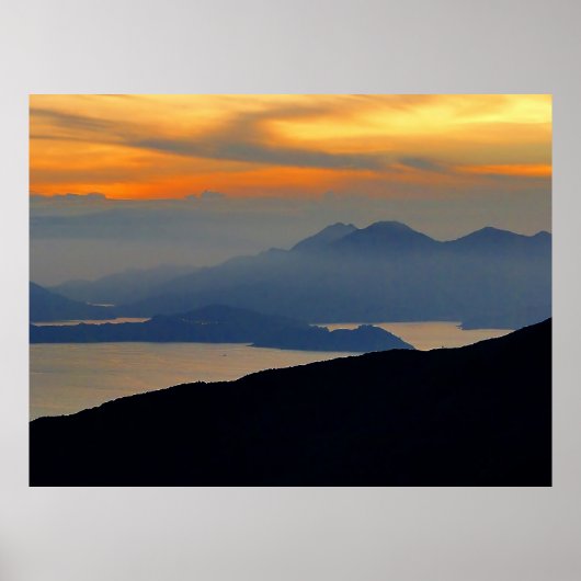 Impression encadrée de fond de soirée orientale (Devant)