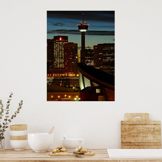 Impression encadrée de la skyline de Calgary (Cuisine)