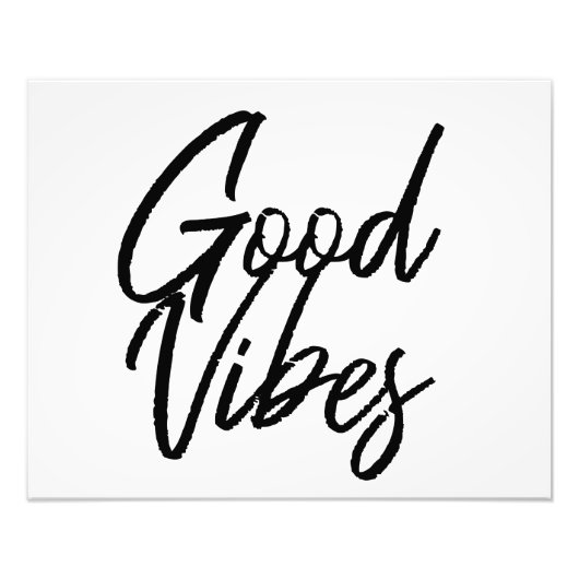 Impression encadrée "Good Vibes Wall Art" "20"x16" (Devant)