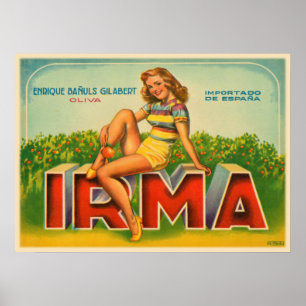 Impression Étiquette Crate de l'Espagne avec la ma