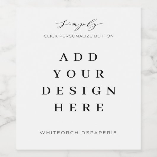 Impression Étiquette de vin et de vin mousseux de  (Étiquettes simples)