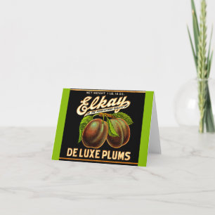 Impression étiquette Elkay Deluxe Plums dans les a