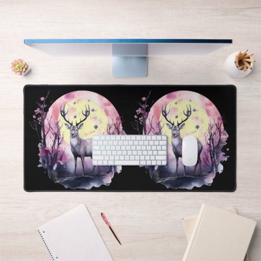 Impression faune flore cerf artistique nature anim (Bureau 1)