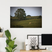 Impression fine d'art Lonely Cow (Bureau à domicile)