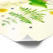 Impression fleur sauvage aquarelle (Coin)