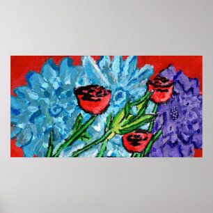 Impression florale, Affiche de valeur (semi-brilla