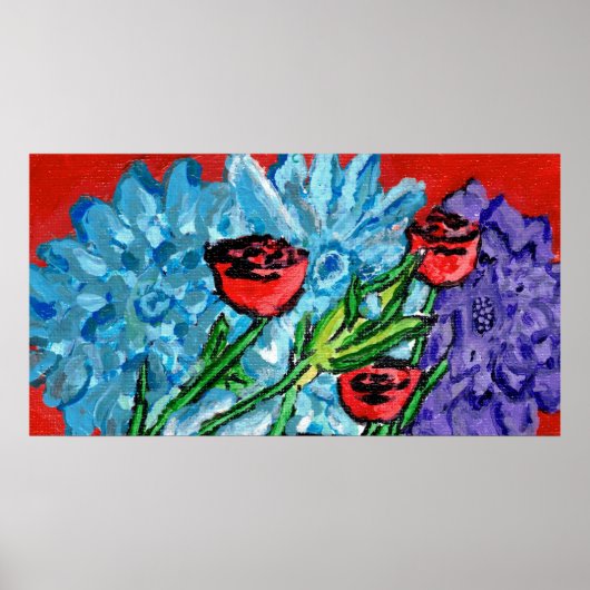 Impression florale, Affiche de valeur (semi-brilla (Devant)
