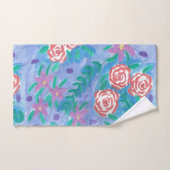 Impression florale aquarelle  (Serviette à main)