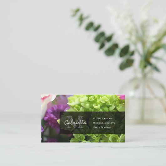 Impression florale : Cartes de visite de (Debout devant)