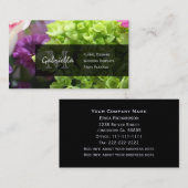 Impression florale : Cartes de visite de (Devant / Derrière)