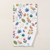 Impression florale colorée (Serviette à main)