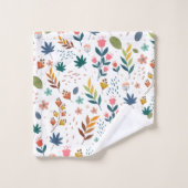 Impression florale colorée (Gant de toilette)