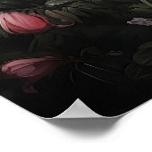 Impression florale Dark Academia, jardin de châtea (Coin)