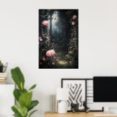 Impression florale Dark Academia, jardin de châtea (Bureau à domicile)