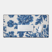 Impression florale d'inspiration victorienne bleue (Clavier et souris)