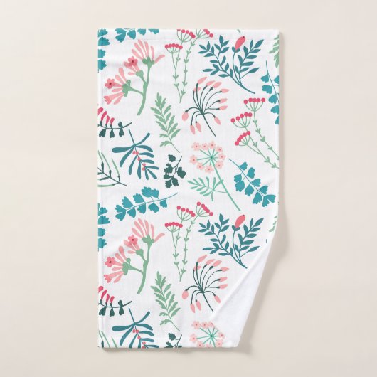 Impression florale moderne (Serviette à main)