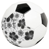 Impression florale noir et blanc (3/4)