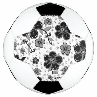 Impression florale noir et blanc