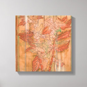 Impression florale orange moderne sur l'arrière -