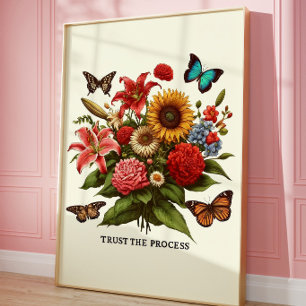 Impression Florale Papillon "Faire Confiance au Pr