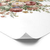 Impression florale pastel romantique sur toile (Coin)