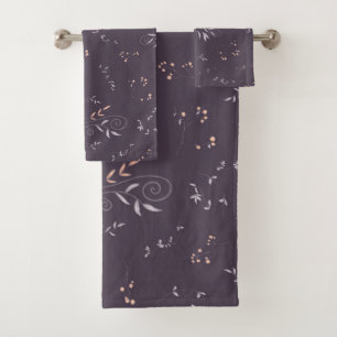Impression florale pourpre