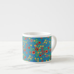 Impression florale rétro chic sur la Mug Espresso 