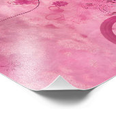 Impression florale rose vibre - Flores Abstraites, (Coin)