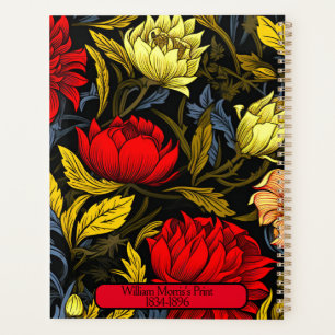 Impression florale rouge et jaune de William Morri