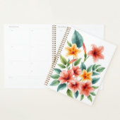 Impression florale tropicale à l'aquarelle jaune (Devant avec enveloppe)