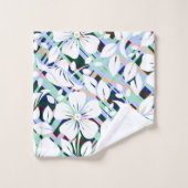 Impression florale verte de la marine moderne (Gant de toilette)