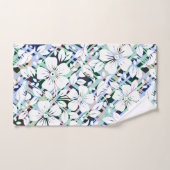 Impression florale verte de la marine moderne (Serviette à main)