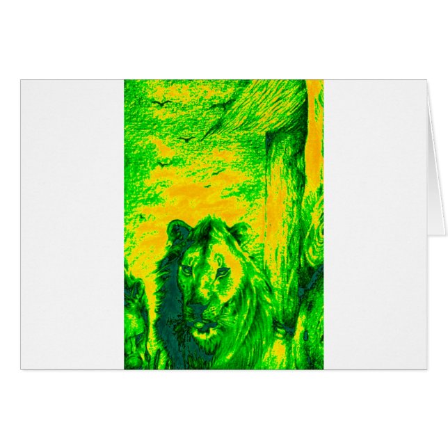 Impression Fluorante Lion Art Vision Night (Devant horizontal)