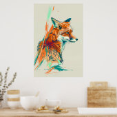 Impression Fox Art Abstraite, Illustration vive (Cuisine)