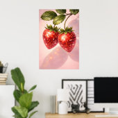 Impression fraise disco, Fruit boule disco rétro (Bureau à domicile)